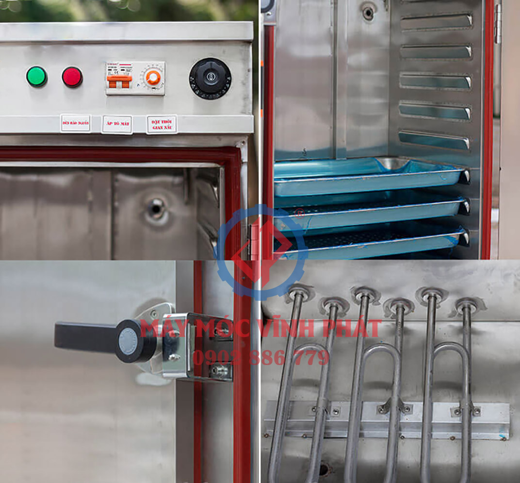 Cấu tạo tủ hấp cơm 20 khay Vĩnh Phát