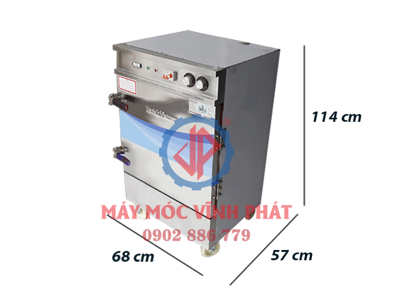 Tủ hấp cơm 6 khay, tủ nấu công nghiệp bằng điện Vĩnh Phát cung cấp