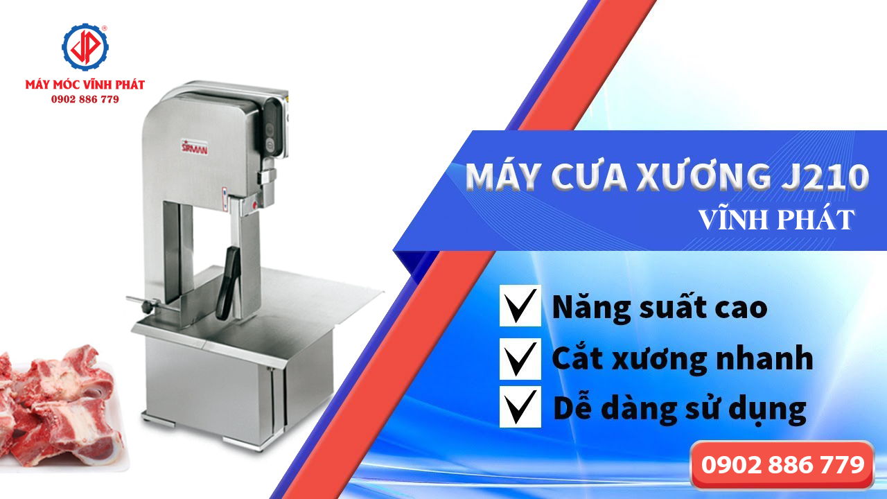 Máy cưa xương Vĩnh Phát, máy cắt thịt cá đông lạnh giá rẻ, chất lượng